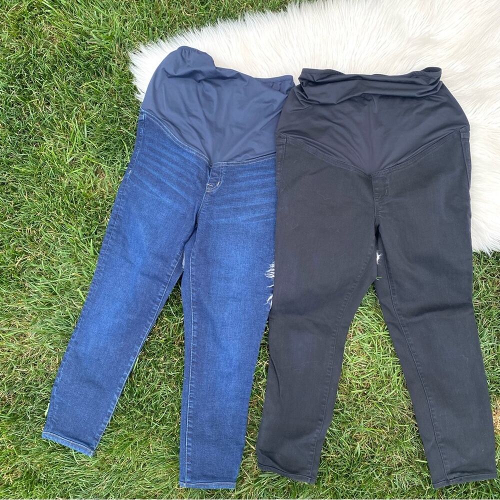 Madewell Maternity Blue and Black Skinny Jeans 28 Bundle